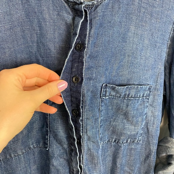 Ann Taylor Loft Denim Coverall Jumpsuit Medium 🌿 - Picture 7 of 12